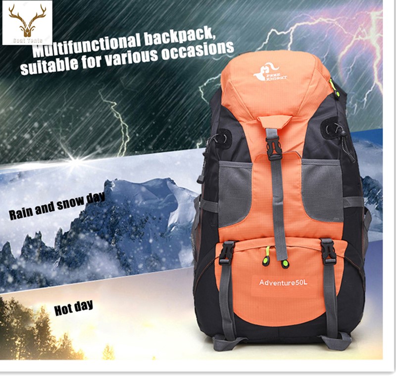 New Arrival 50L & 60L Travel bag Camping Backpack Climbing Bag Waterproof sport Hiking Backpacks for men women